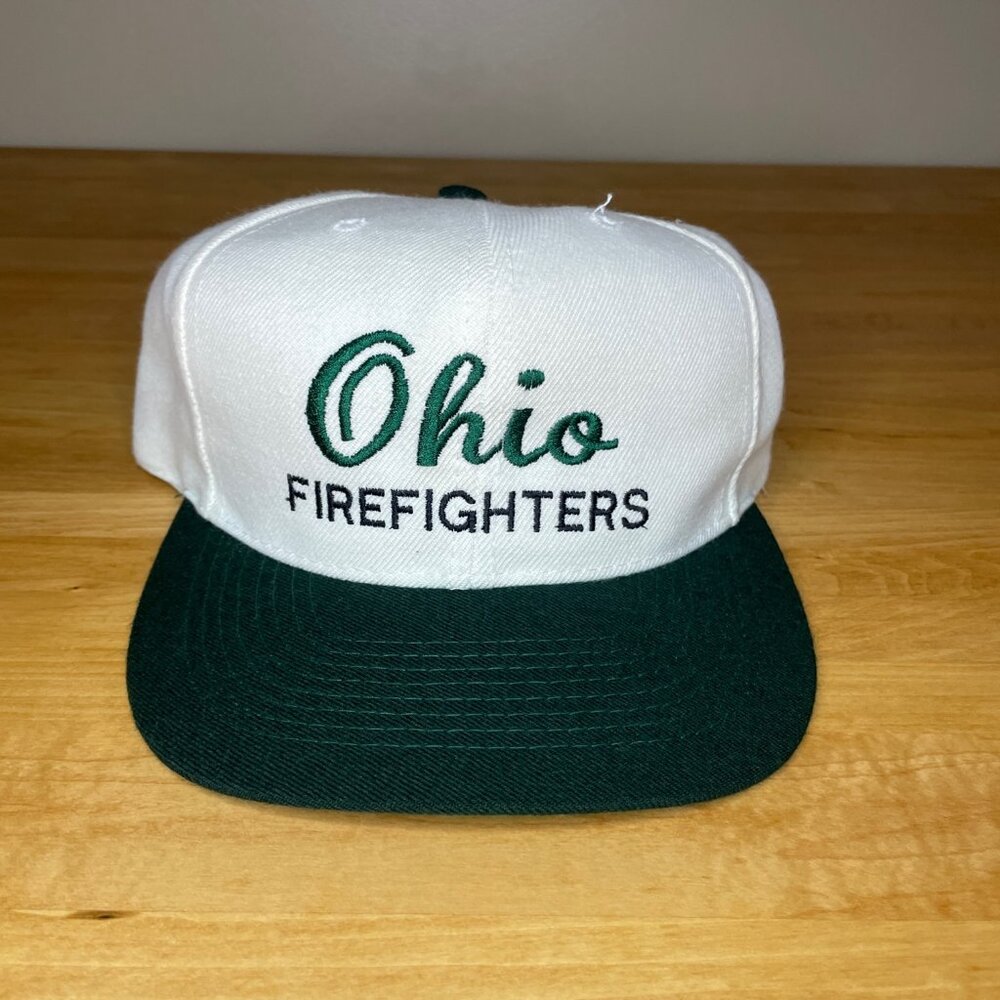 Vintage 90's Ohio Firefighters Script SnapBack Hat  Otto Cap